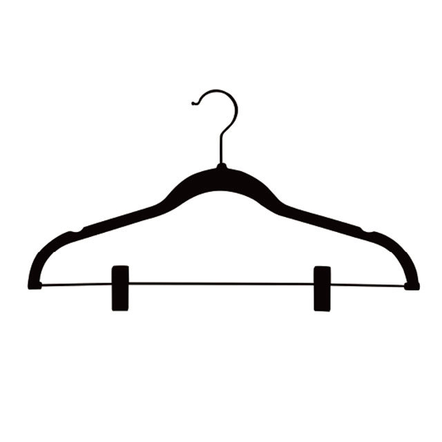 Flocked clothes hanger
