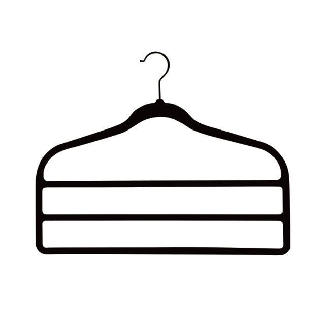 Flocked clothes hanger