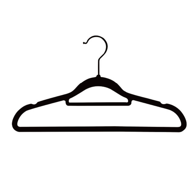 Flocked clothes hanger