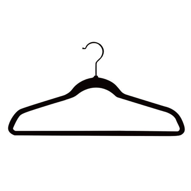 Flocked clothes hanger