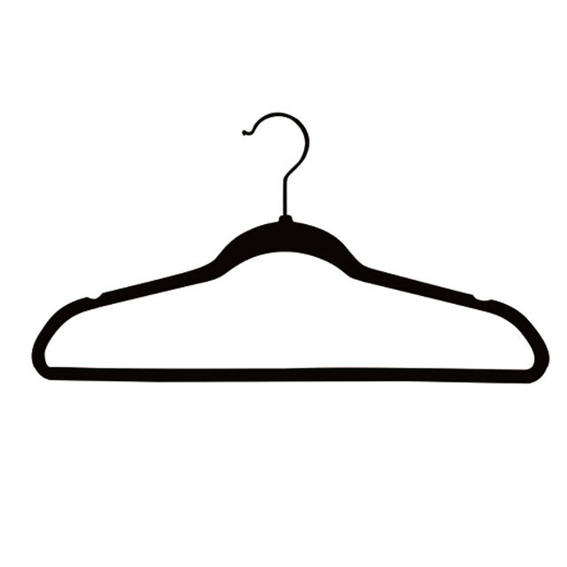 Flocked clothes hanger