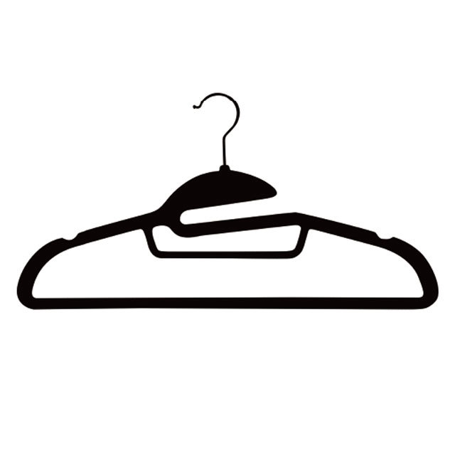 Flocked clothes hanger