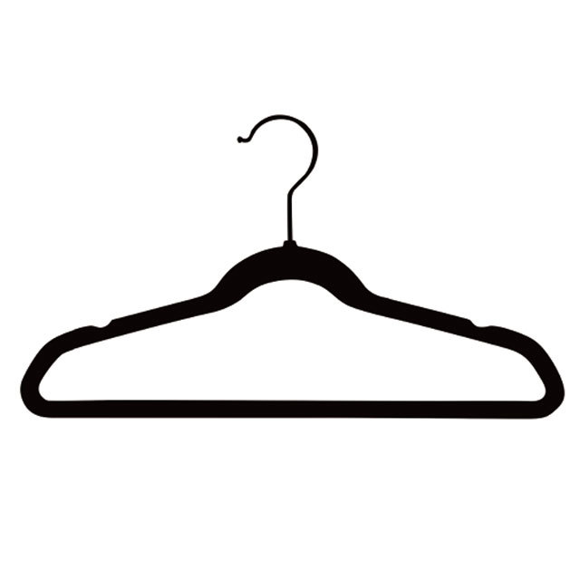 Flocked clothes hanger