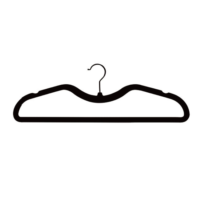 Flocked clothes hanger