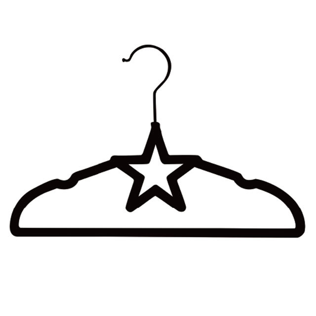 Flocked clothes hanger