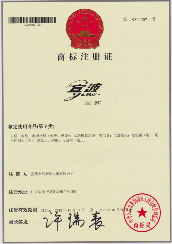 商標注冊證