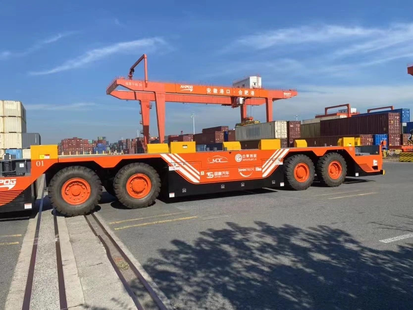Guotang first unmanned container transport vehicle delivered to Hefei Port