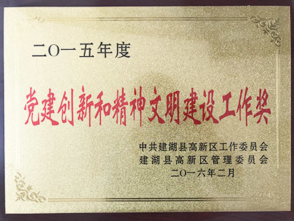 Party Building Innovation and Spiritual Civilization Construction Work Award Party Building Innovation and Spiritual Civilization Construction Work Award