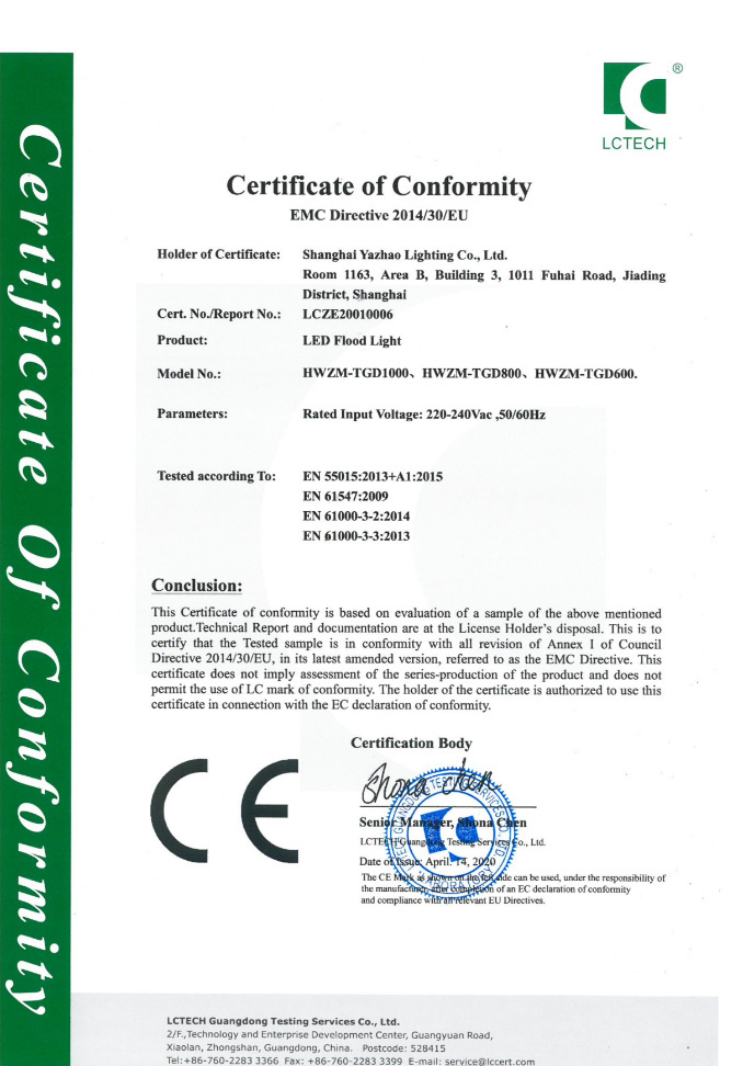 Certification