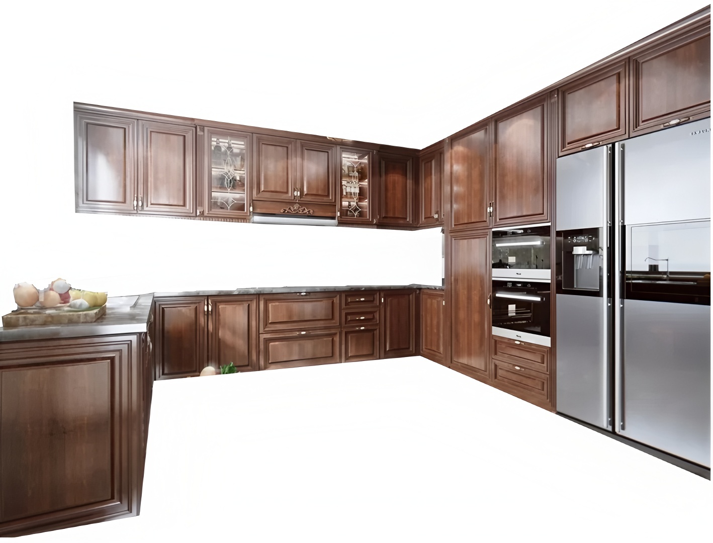 Factory Price American Style Kitchen Cabinet Set Shaker Door Custom Classic Solid Wood Kitchen Cabinet Designs for Prefab Houses
