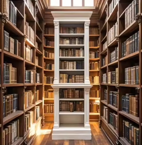Customized Library Bookshelf Wooden Display Shelf Bookshelf Living Room Display Cabinet Bookcase