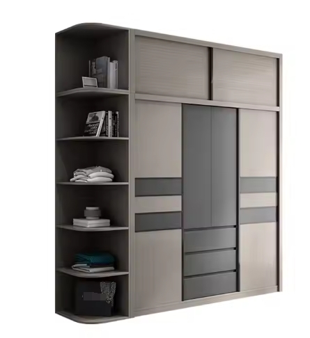 Wardrobe Bedroom Furniture Modern Designs Melamine Finish Open Shelf Bedroom Wardrobe Cabinet