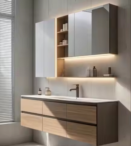 Chinese Luxury Modern  Bathroom Vanity Cabinets Hotel Toilet Washing Bathroom Vanity Cabinet