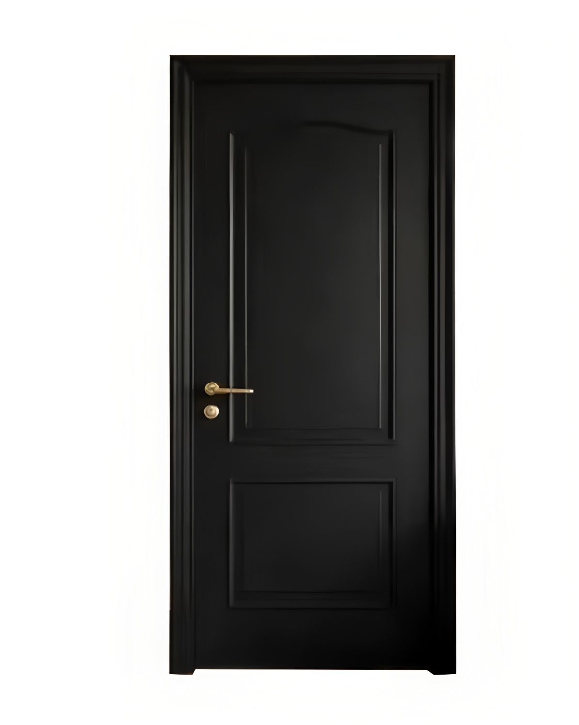Custom Vintage Style Solid Wood Black Lattice Paint Door Bedroom Soundproof Flat Open Door
