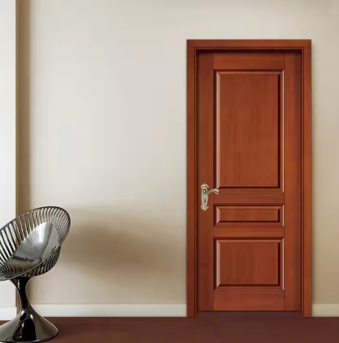 Custom Classic Building Apartment House Teak Wood Single Door Design Villa Main Door Double Door Design Solid Wood