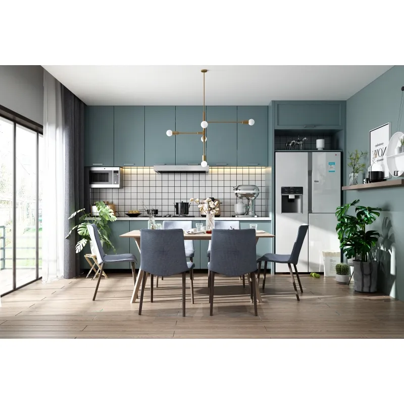 Custom Factory Multifunctional Kitchen Cabinet Lacquer Waterproof Kitchen Cabinet Nordic Style Latest Design Modern
