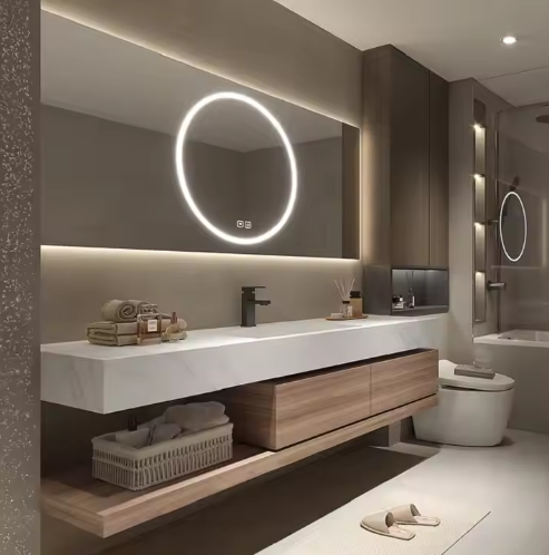 Custom Professional Hotel Modern Design Waterproof Bathroom Floating Vanity