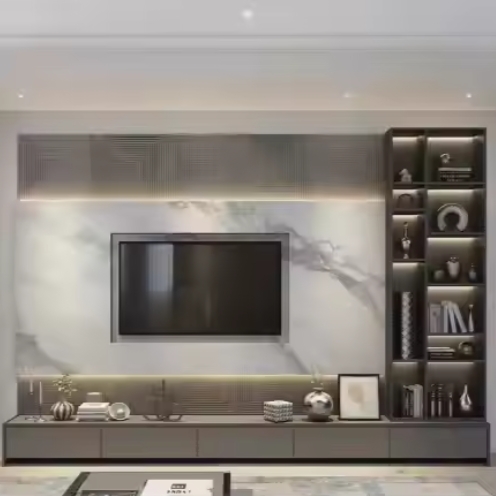 Living Room Golden Modern Design Furniture Tv Stand And Coffee Table With Marble Top