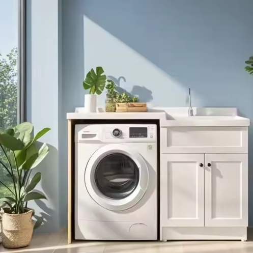 Laundry Cabinet Balcony Integrated Basin Laundry Pool Sink Laundry Cabinet Bathroom