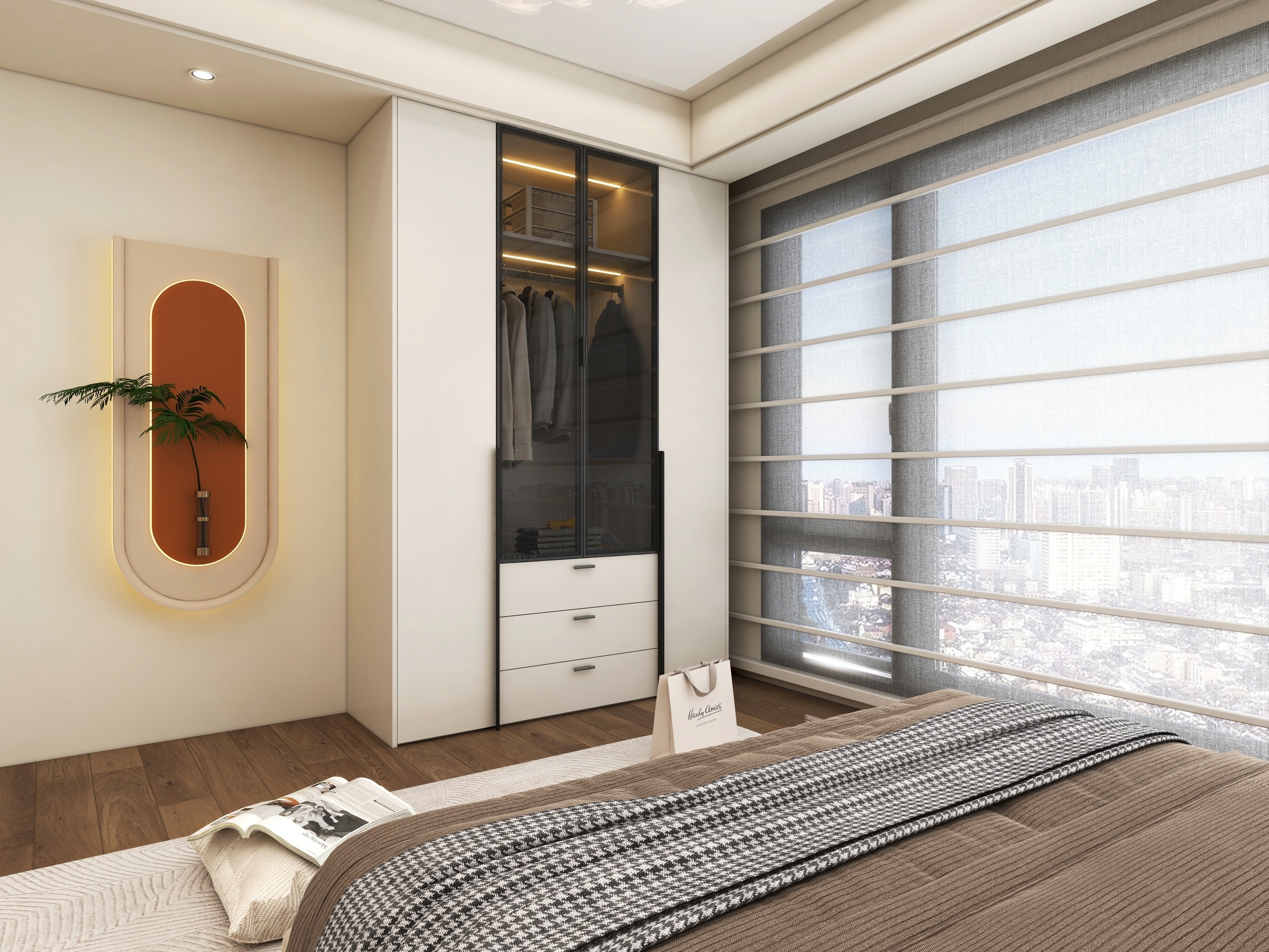 Wooden Wardrobe Closet Good Quality Cabinet Clothes Organizer Closet Wardrobe Bedroom Customized Furniture