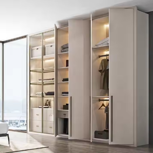 China Supplier Design White Wardrobe Cabinet Custom Bedroom Set Modern Wardrobe