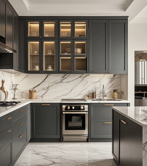 Kichen Cabinet Kitchen Furniture Cheap Modern Customize Design Cupboard Set Kitchen Cabinet
