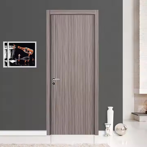 High Quality Internal Bedroom Door Apartment House Villa Room Doors Simple Design Flush Oak Solid Wooden Interior Wood Door