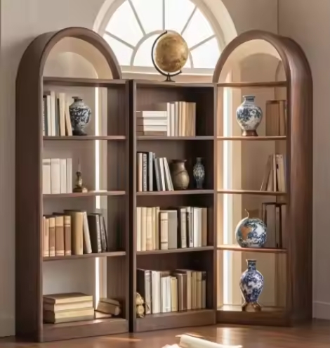 Customized Library Bookshelf Modern Wooden Display Shelf Simple Bookshelf Living Room Display Cabinet Bookcase With Storage
