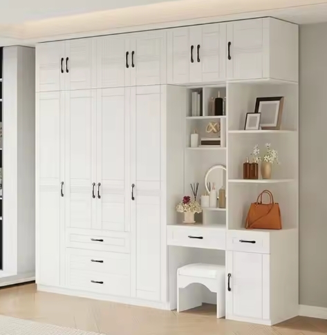 Wardrobe Bedroom Furniture Modern Designs Melamine Finish Open Shelf Bedroom Wardrobe Cabinet