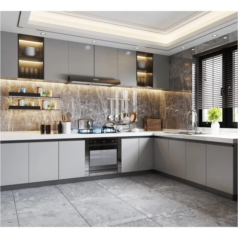 Factory Custom Modern Design Kitchen Luxury Plywood Lacquer Home Furniture Modular Kitchen Cabinet