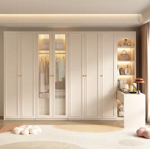 China Supplier Design White Wardrobe Cabinet Custom Bedroom Set Modern Wardrobe