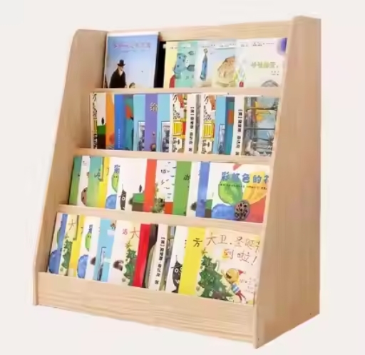 Customized Library Bookshelf Modern Wooden Display Shelf Simple Bookshelf Living Room Display Cabinet Bookcase With Storage