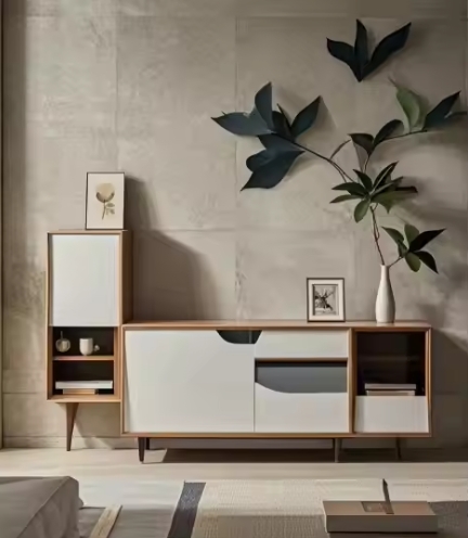 Modern Tv Cabinet Tv Stand With Storage Cabinet And Doors Support For Living Room Bedroom