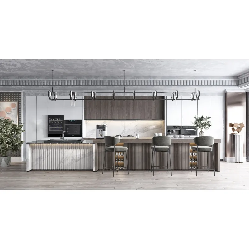 High Quality Custom Luxury Plywood Carcass Lacquer Modular Modern Island Kitchen Cabinets Accessories Modern in Cabinets