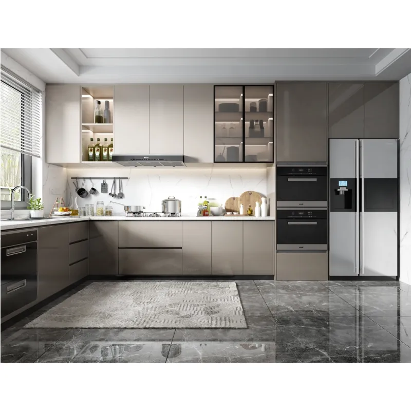 Latest Modern Design Lacquer Waterproof Kitchen Cabinets Affordable Italian Style Kitchen Cabinet