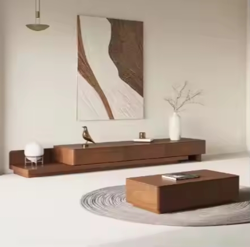 Modern Luxury Tv Stands Wood Furniture Living Room Tv Cabinet And Coffee Table Set Meuble Tv Wall Unit