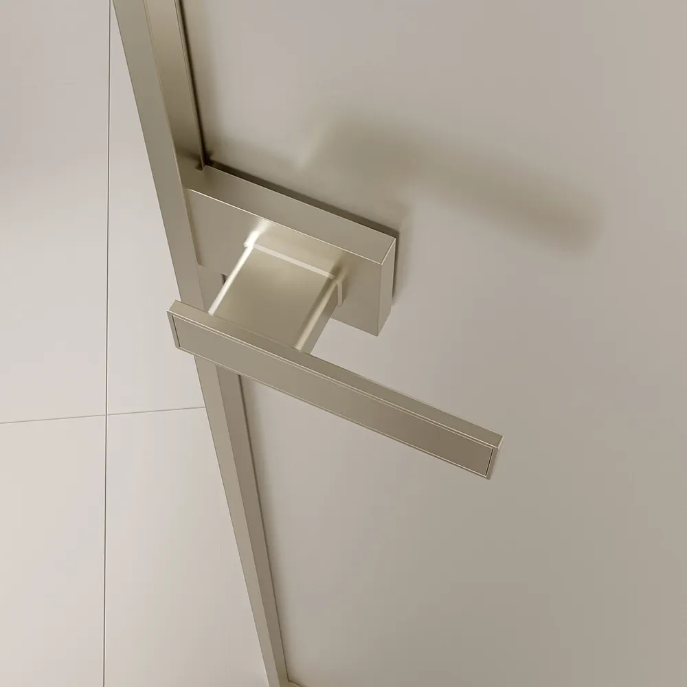 Factory Wholesale High Quality Customized Aluminum Framed Swing Glass Door with Glass Lock for Bathroom&livinfg Room