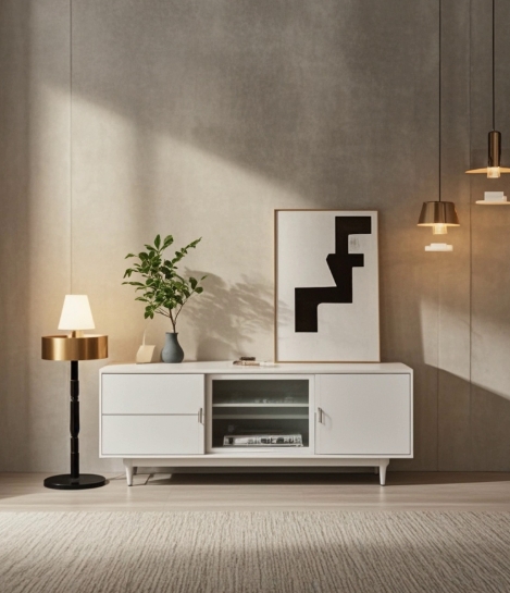 Luxury Tv Unit Cabinets Living Room Furniture Mdf Modern Style Wooden Tv Stand Cabinet And Center Table
