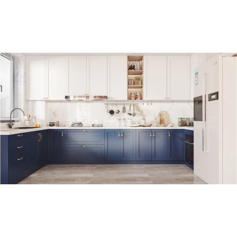 Custom Lacquer Modern Style Kitchen Furniture Design Wood Veneer Kitchen Cabinet Set Complete