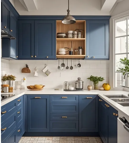 Custom Factory Kitchen Cabinet Lacquer Waterproof Kitchen Cabinet Europe Shaker Modern Kitchen Cabinet With Solid Wood