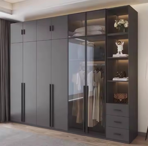 Wooden Wardrobe Cabinet Clothes Closet Drawer Bedroom Organizer Big Closet