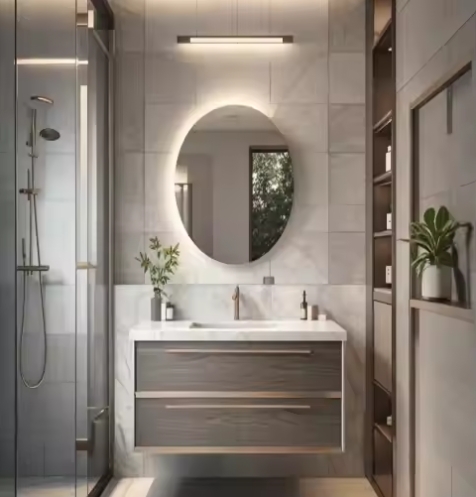 Luxury Hotel Shower Room Wall-mounted Bathroom Cabinet Freestanding Villa Master Bathroom Modern Style Bathroom Cabinet