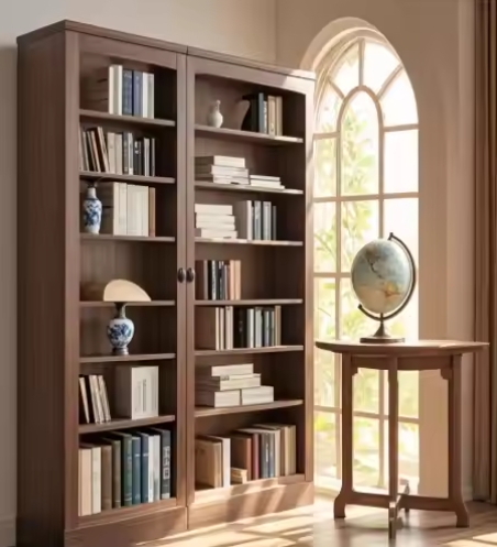 Wooden Bookshelf Bookcases Storage Home Furniture Library Living Room Shop Market