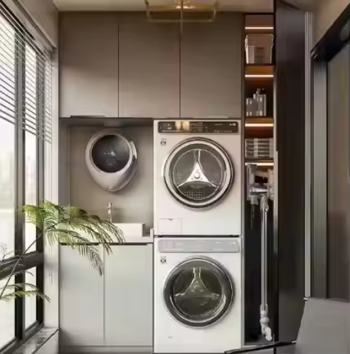 Laundry Cabinet Balcony Integrated Basin Laundry Pool Sink Laundry Cabinet Bathroom