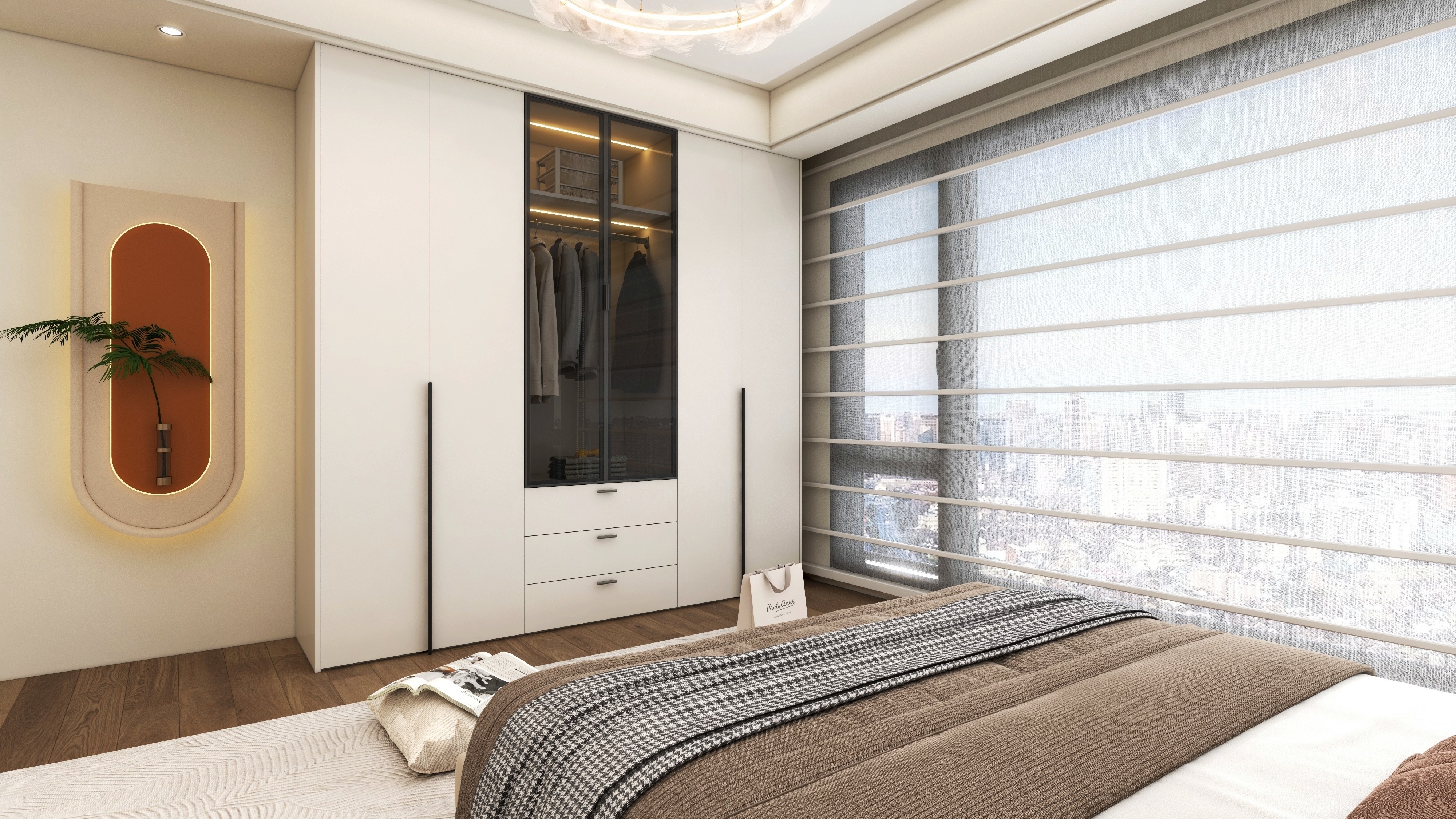 Wooden Wardrobe Closet Good Quality Cabinet Clothes Organizer Closet Wardrobe Bedroom Customized Furniture