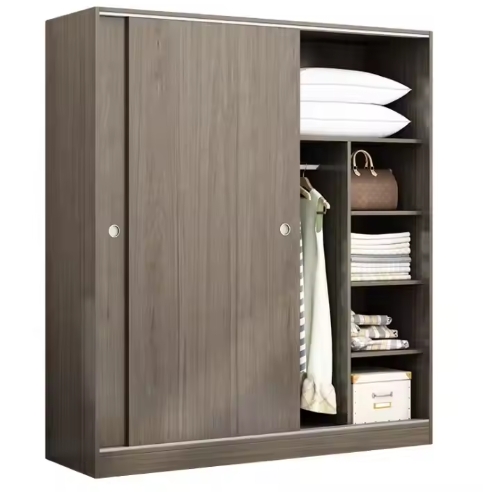 Modern Wood 3 Doors Armoire Wardrobe Closet With 2 Drawers Wooden Wardrobe Cabinet With Hanging Rail And Shelve For Bedroom