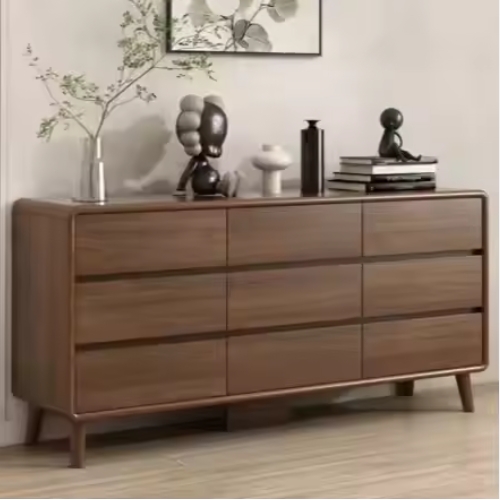 High-end White Wood Living Room Cabinet Drawers Panel Furniture With Adjustable Storage Height For Home Use