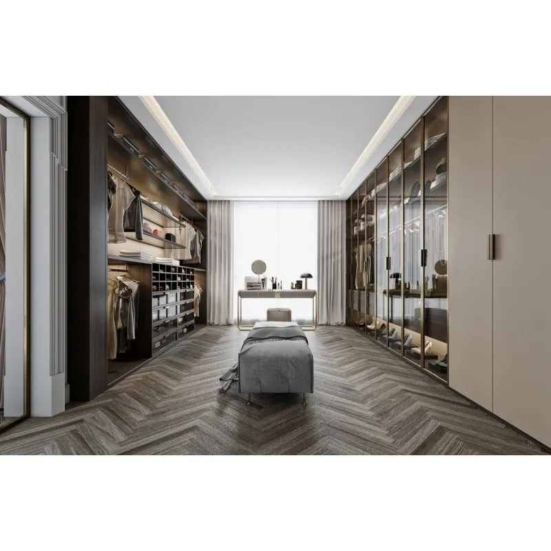 Customized Walkin Bedroom Furniture Modular Built in Luxury Design With Mirror Modern Italian Wooden Wardrobes Closet