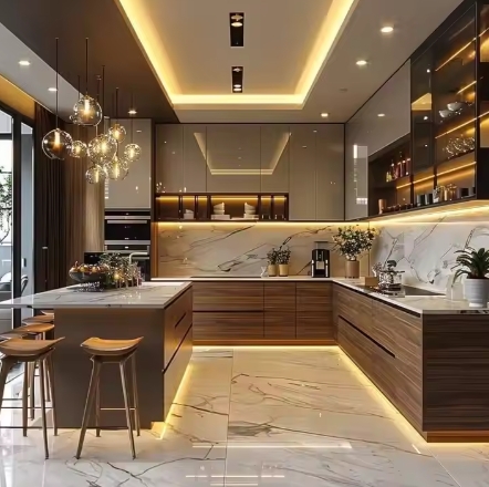 Customize Kitchen Wall Cabinet Modern Kitchen Island Table Cabinet Kitchen Designs Cabinets with LED light