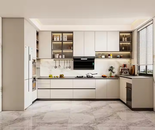Complete Kitchen Furniture Designs Modern Soft Closing Kitchen Cabinet Aluminium Stainless Steel Waterproof Kitchen